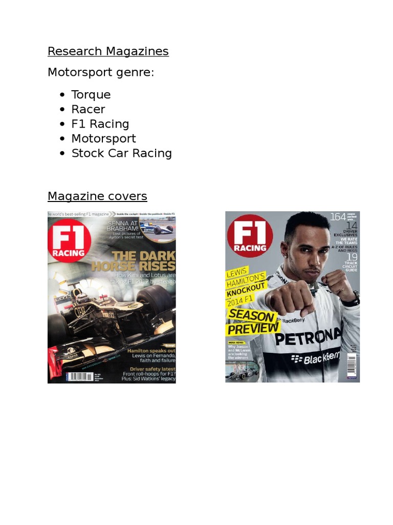 Top Motorsport Magazines Reviewed | PDF