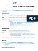 BGS Laboratory Report Format - April 2015
