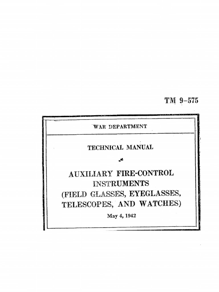 TM 9575 (Auxiliary FireControl Instruments (Field Glasse PDF