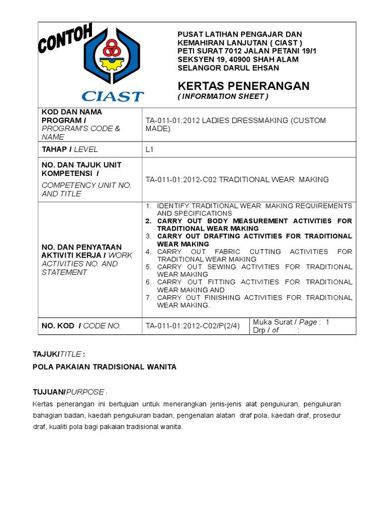 WIM TA-011-1:2012-c02 Penerangan