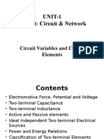 UNIT-1 Subject: Circuit & Network: Circuit Variables and Circuit Elements