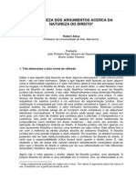 A natureza dos argumentos sobre a natureza do direito