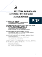 Tema 2. La Arquitectura Romana en Las Épocas Monárquica y Republicana