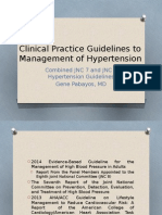 Clinical Practice Guidelines To Hypertension Combined JNC7 JNC8 Summary