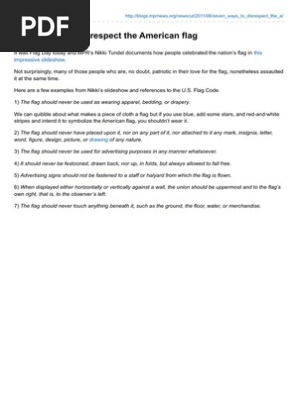 7 Ways to Disrespect the American Flag