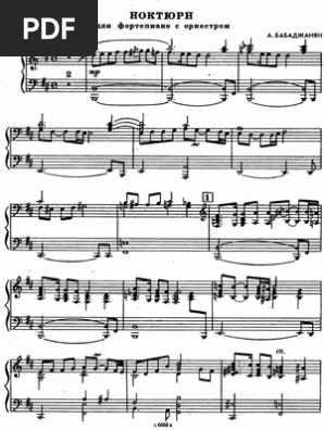 Babadjanian - Nocturne (Piano Solo) | PDF