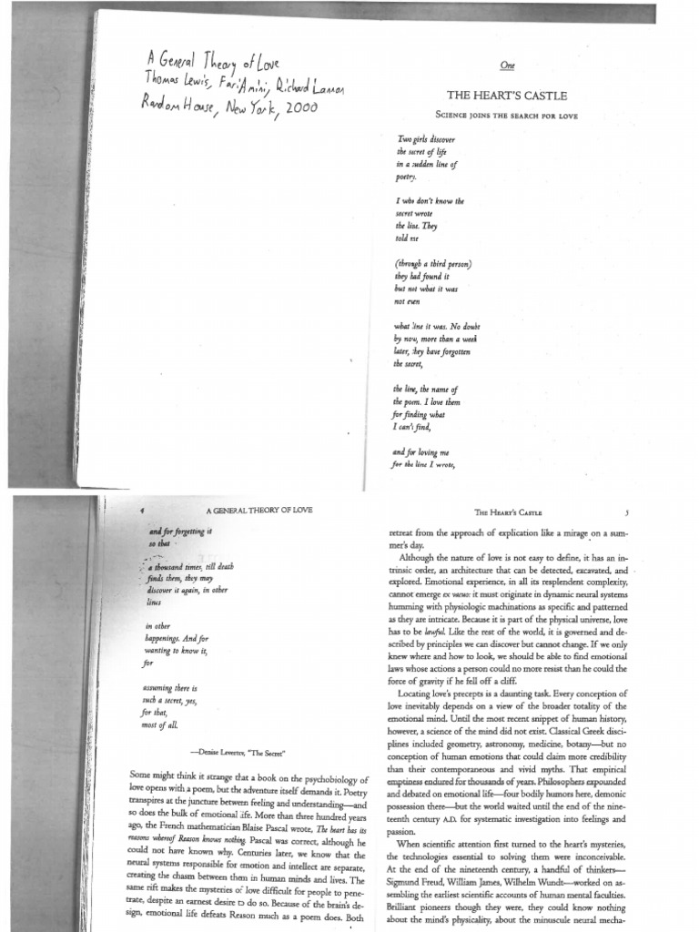 General Theory of Love | PDF