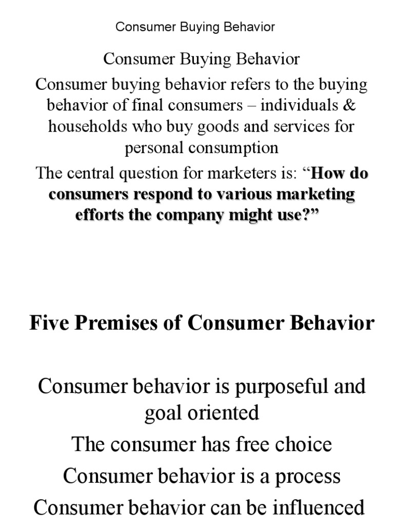 consumer behavior introduction essay