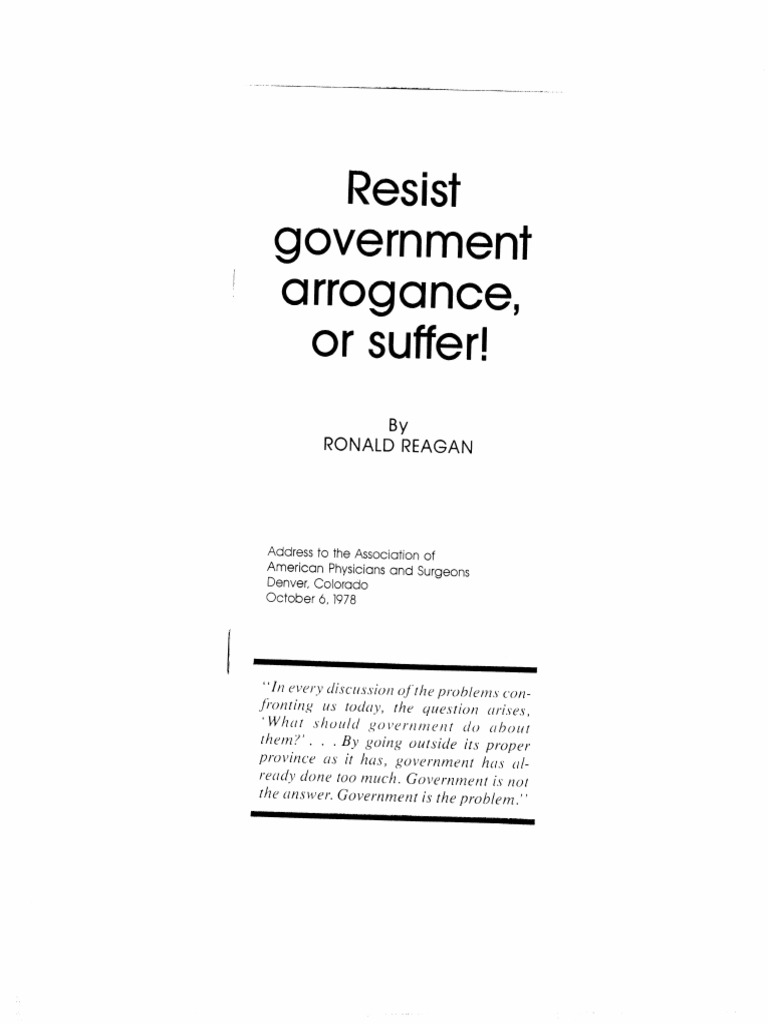 Ronald Reagan Address To AAPS Annual Meeting PDF