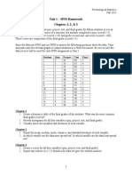 Unit 1 - SPSS Homework Chapters 1, 2, & 3: Student Quiz Project Test Final