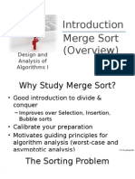 Merge Sort (Overview) : Design and Analysis of Algorithms I