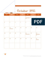 October 2015 - Free Printable Calendar