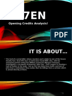 Se7En: Opening Credits Analysis!