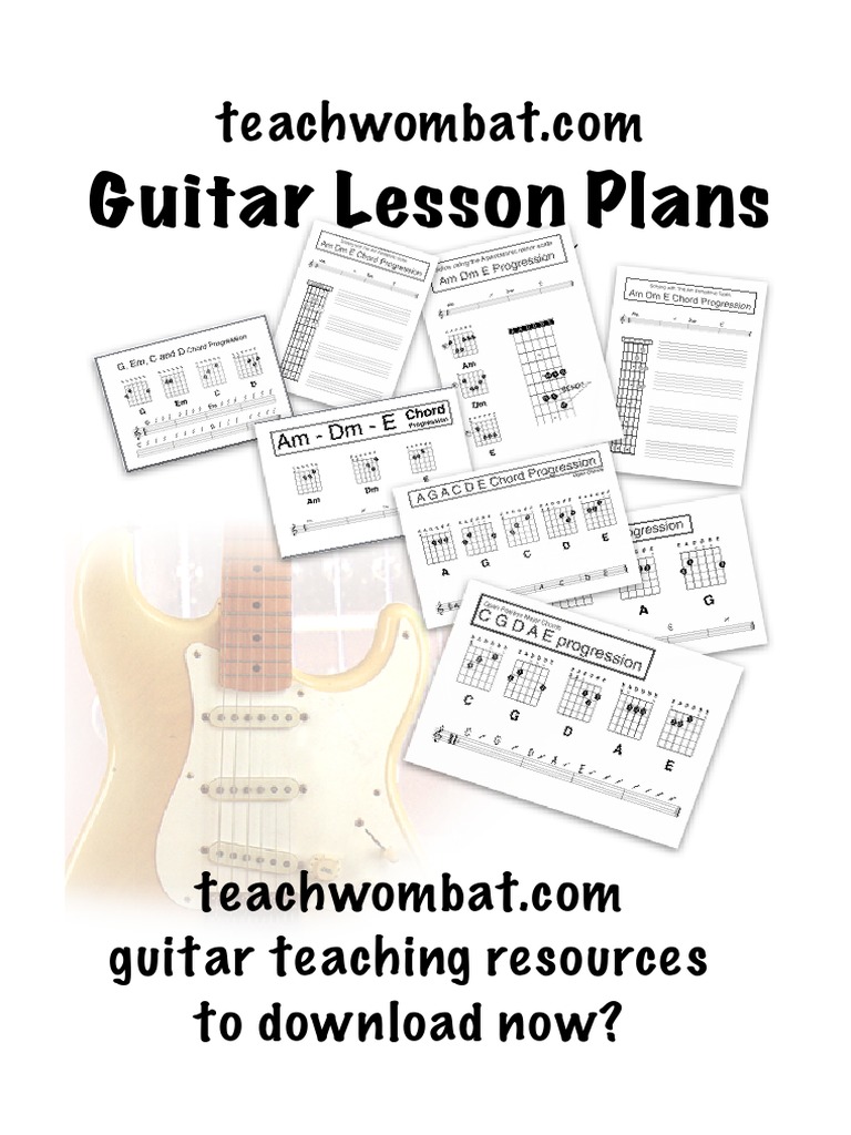 Beginner Guitar Lesson Plans PDF | PDF | Scale (Music) | Guitars