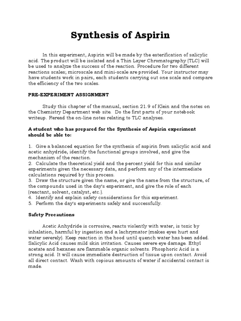 24 Aspirin PDF Thin Layer Chromatography Acetic Acid