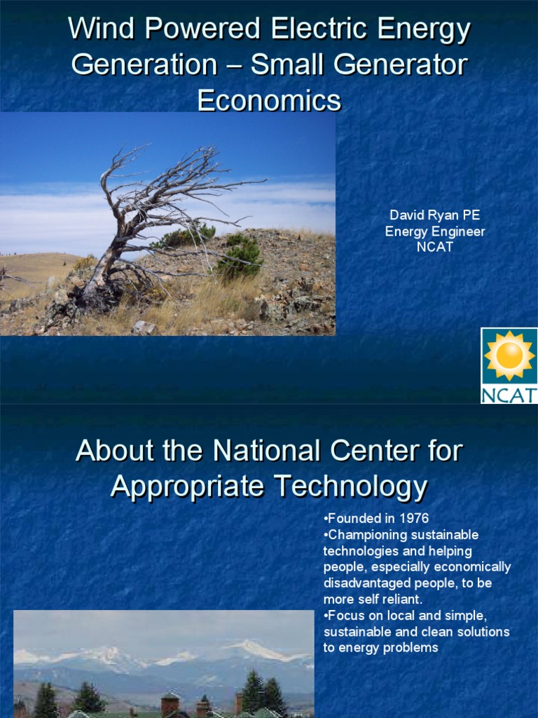 Wind Powered Electric Energy Generation | Download Free PDF | Electric ...