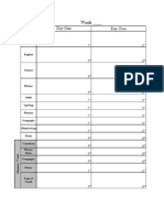 Blank Home School Schedule