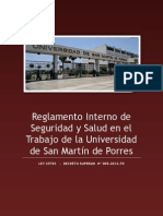 Reglamento Interno de Seguridad Salud en El Trabajo