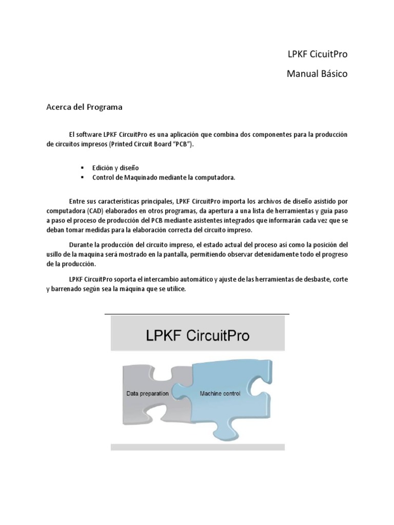 LPKF CicuitPro Manual PDF Placa de circuito impreso Archivo de