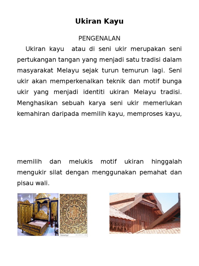 Nota Ukiran Kayu 3 | PDF | Seni
