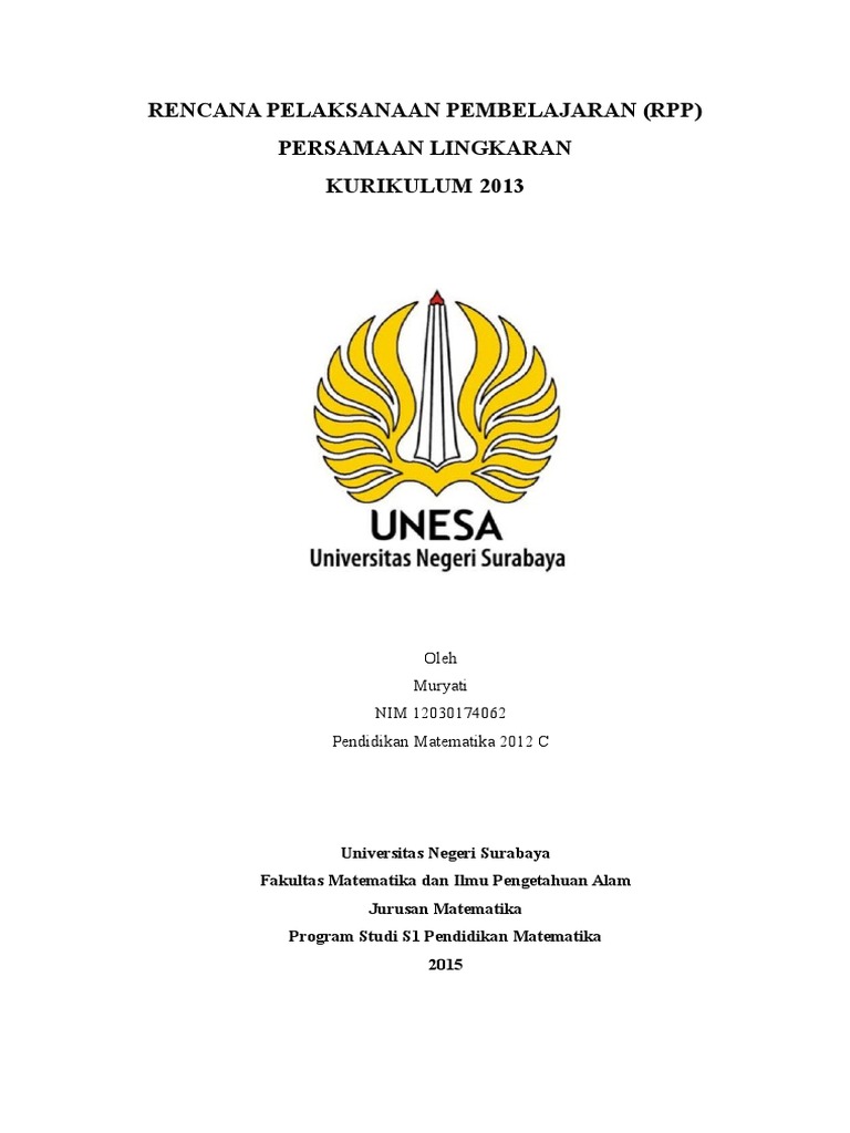 RPP K13 Pers. Lingkaran RPP K13 Pers. Lingkaran