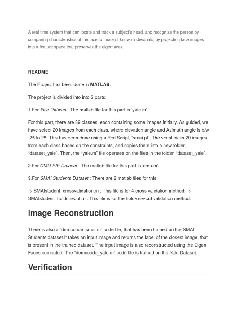 Image Reconstruction: Readme | PDF | Computers | Technology & Engineering