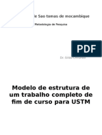 Modelo Da Trabalho Do Fim Do Curso USTM