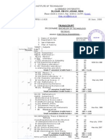 NIT Silchar transcript for electrical engineering graduate