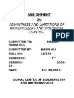 Advantages and Limitations of Biofertilizers and Biological Control