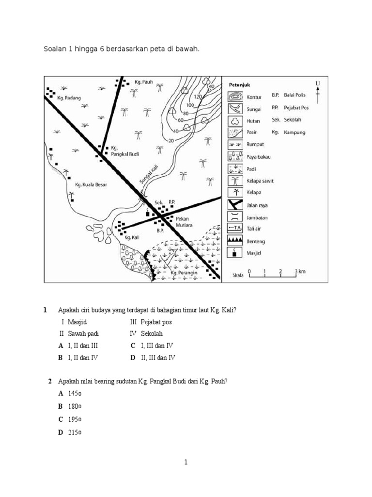 Soalan Geografi Pertengahan Tahun Tingkatan 2