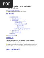 Windows Registry Information For Advanced Users