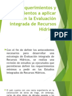 Requerimientos y Procedimientos a Aplicar en La Evaluación