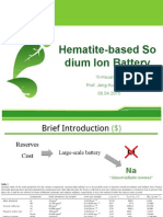 Hematite-Based So Dium Ion Battery: Yi-Hsuan Wu Prof. Jeng-Kuei Chang 08.04.2015