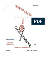 Análisis Elemental de Compuestos Orgánicos