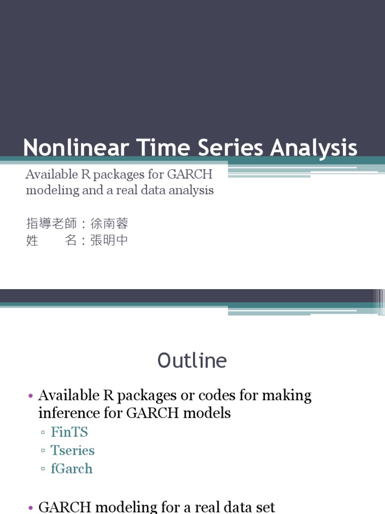 GARCH Modeling with R Packages | PDF | Time Series | Data Analysis