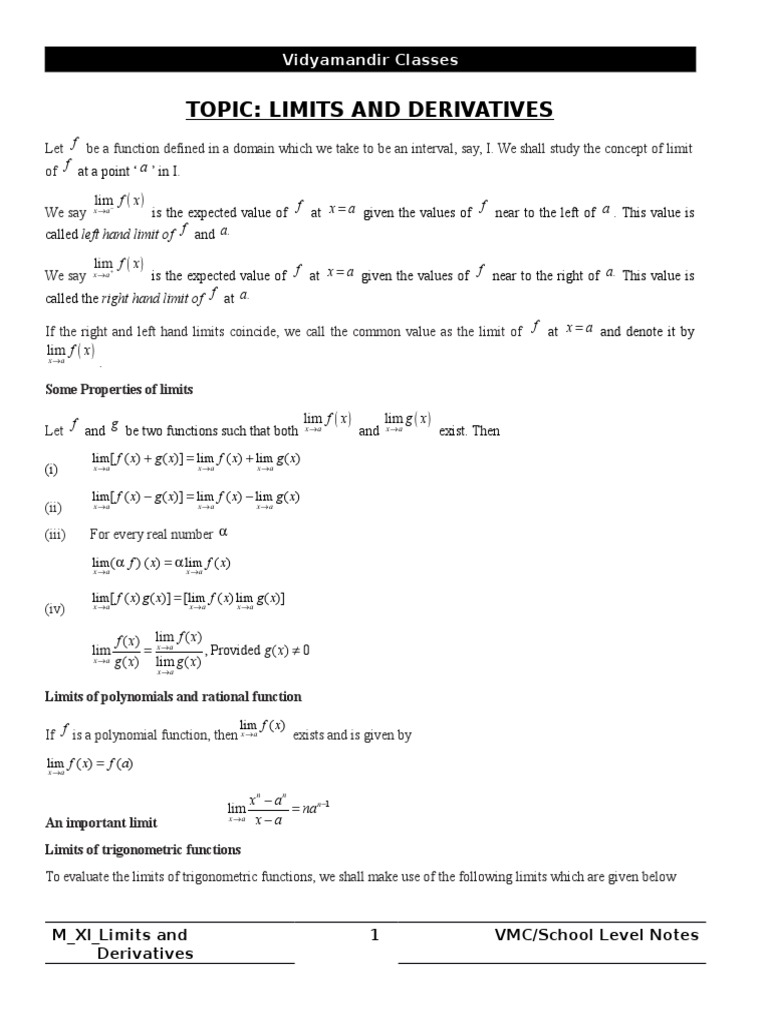Book 18 - Limits and Derivatives | PDF | Derivative | Geometry