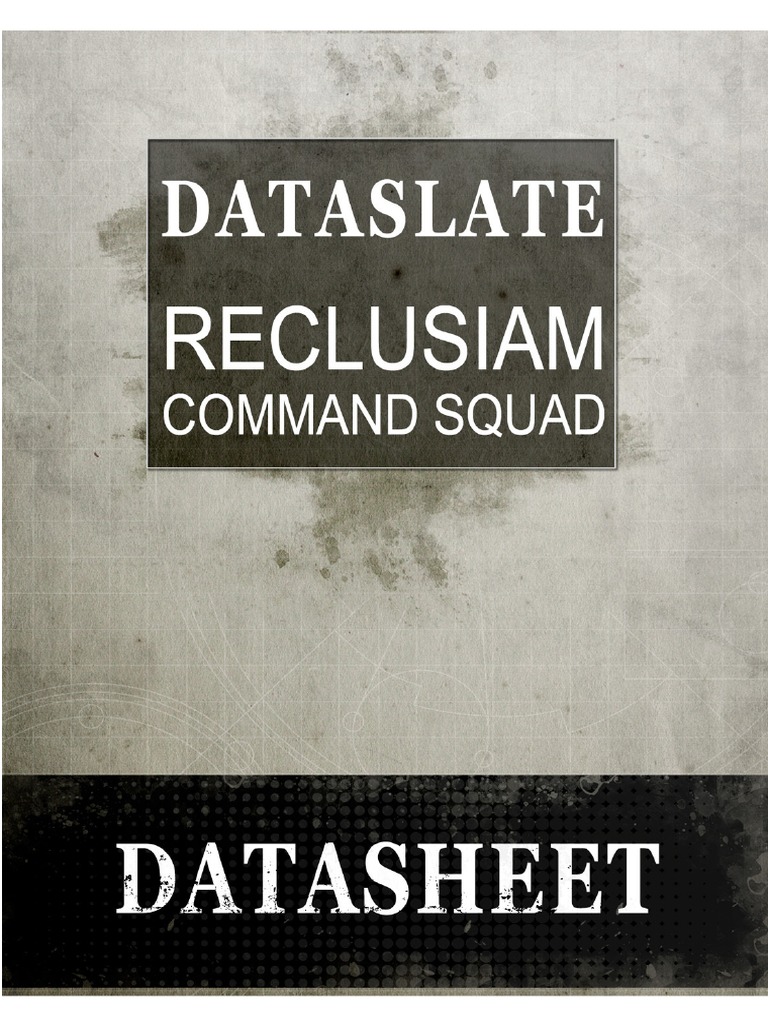 Warhammer 40K Codex 6th Space Marines Dataslate Reclusiam Command Squad Download Free
