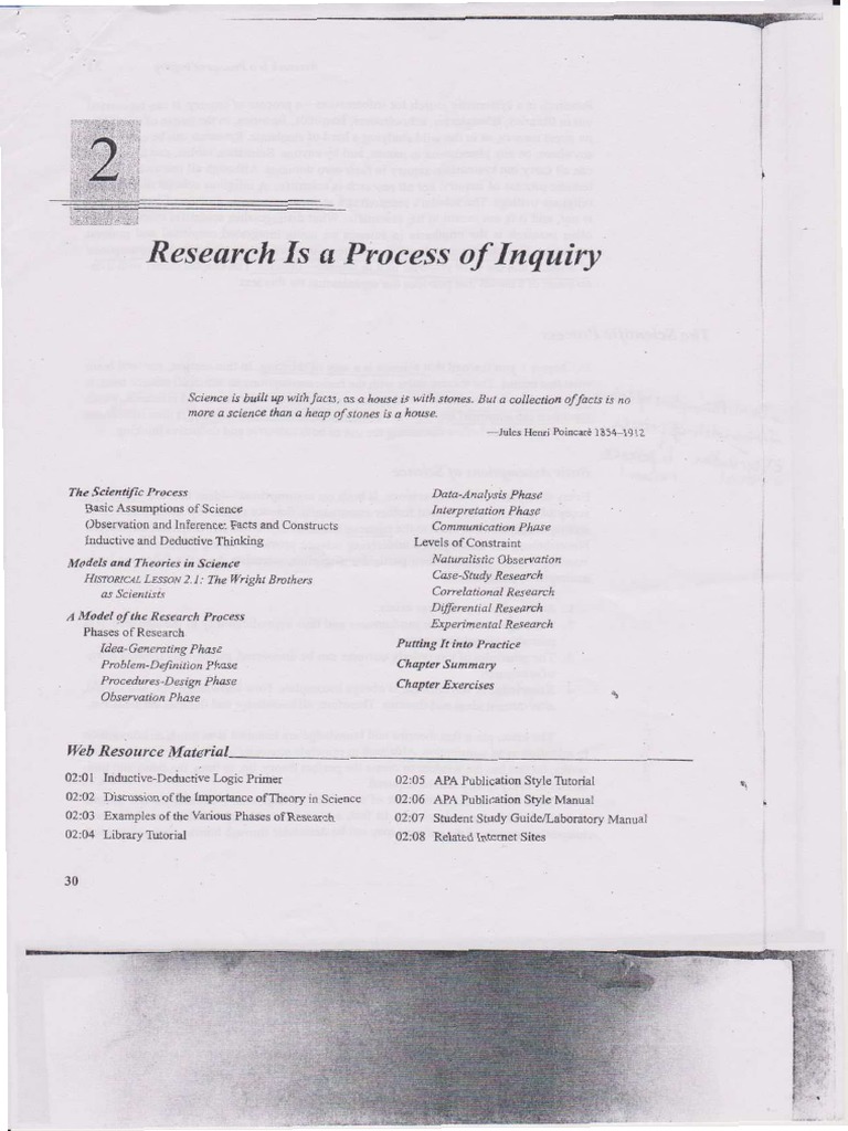 Research A Inquiry: Process | PDF | Theory | Scientific Method