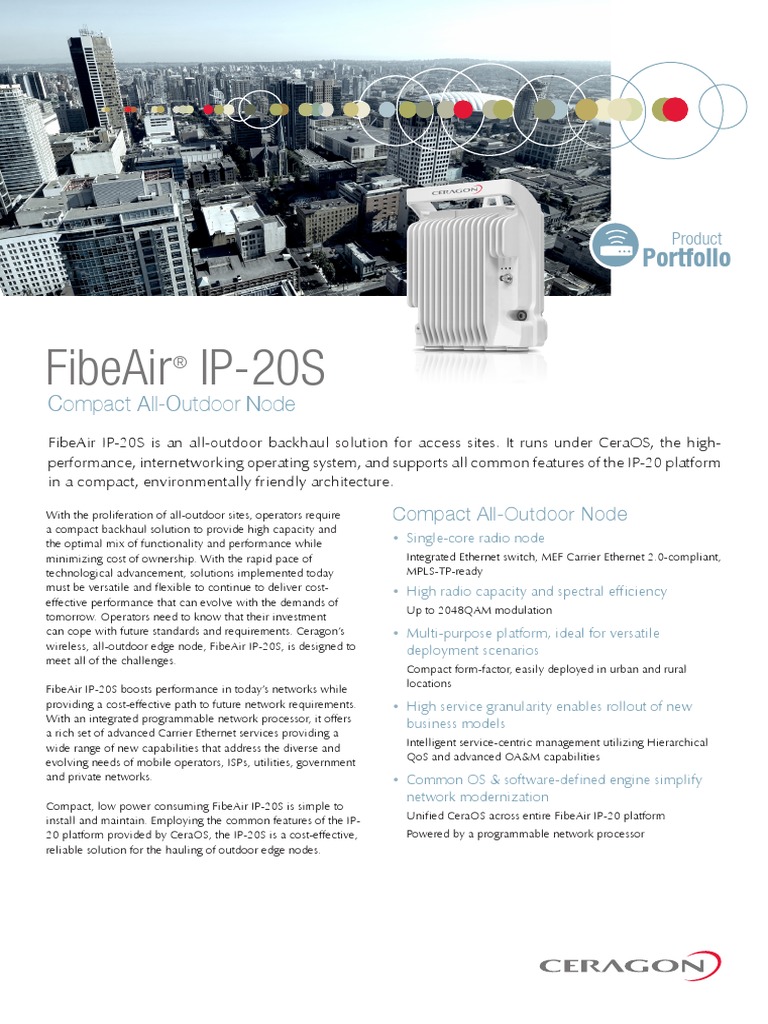Ceragon FibeAir IP-20G ETSI Datasheet 7.7 Rev A.01 | Computer