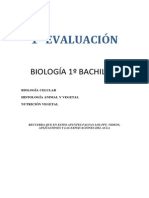 1 Evaluación Biología 1º Bachiller