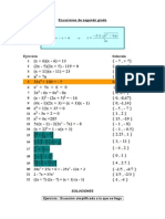 Ecuaciones de Segundo Grado