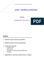 Machine Learning - Classifiers and Boosting: Reading CH 18.6-18.12, 20.1-20.3.2