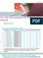 TD-LTE Load Analysis VS SINR Quality