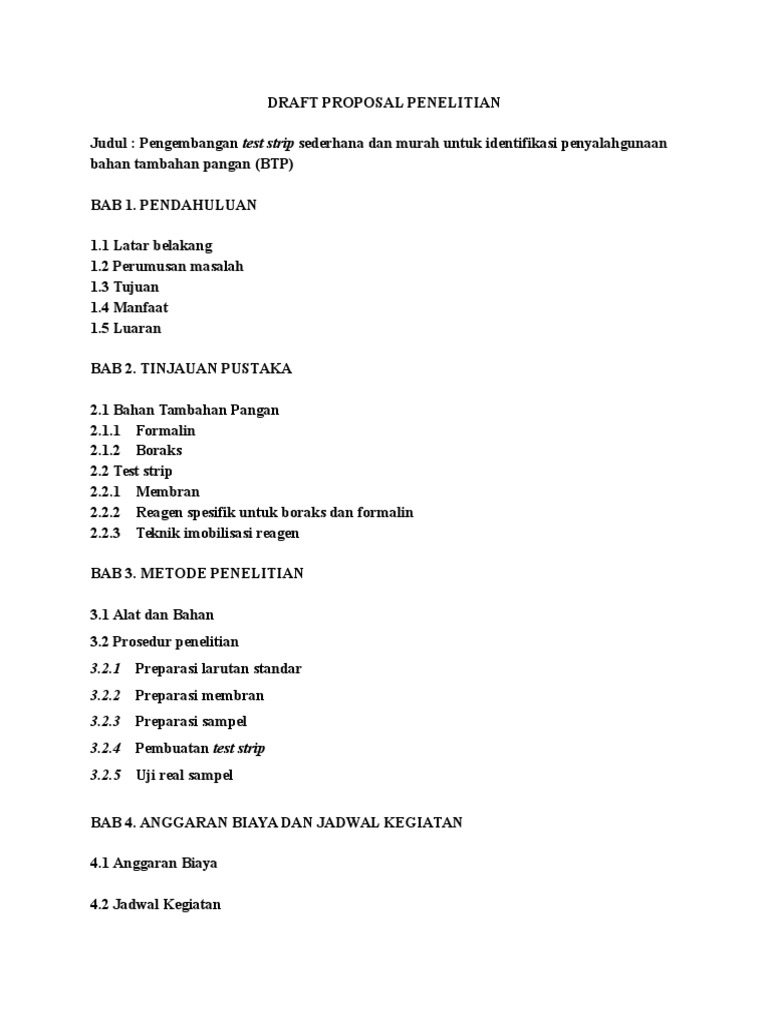 Draft Proposal Penelitian