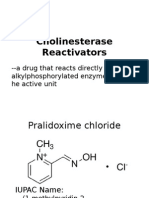 Cholinesterase Reactivators: - A Drug That Reacts Directly With The Alkylphosphorylated Enzyme To Free T He Active Unit