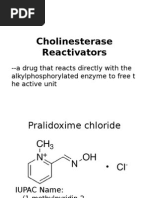 Cholinesterase Reactivators: - A Drug That Reacts Directly With The Alkylphosphorylated Enzyme To Free T He Active Unit