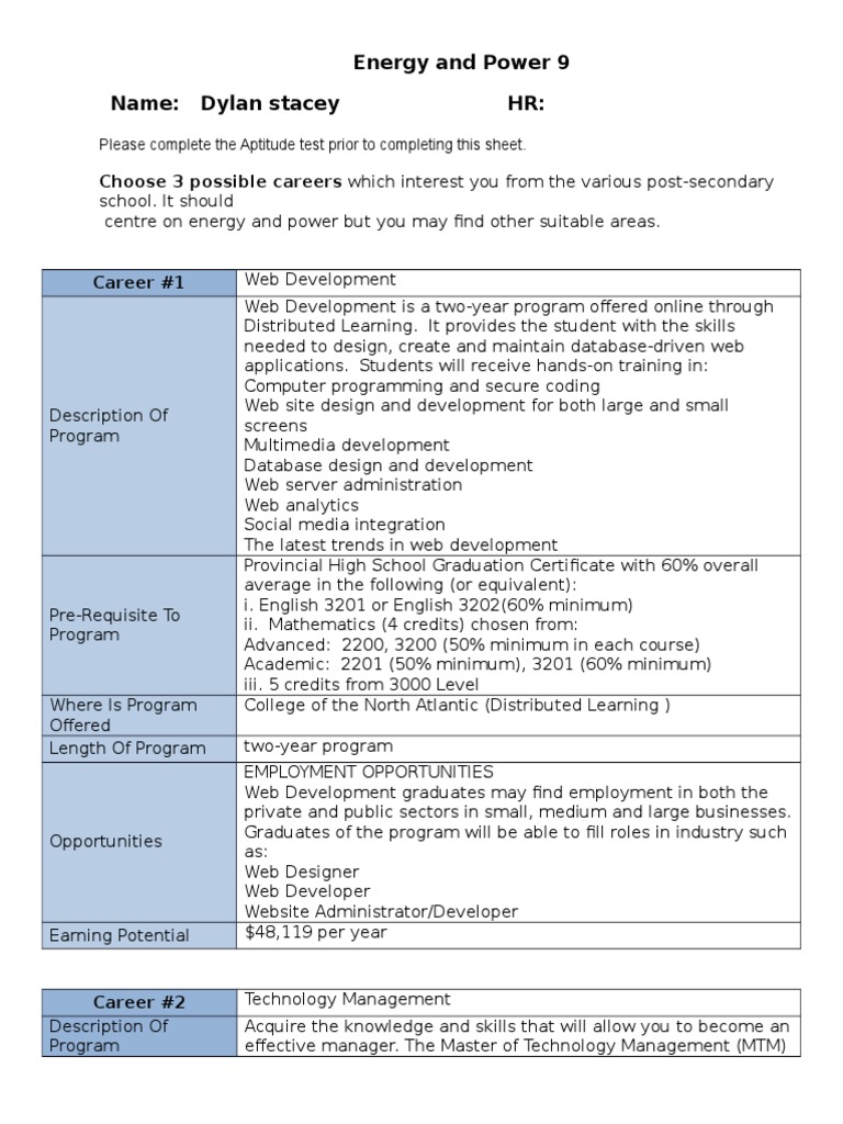 Energy and Power Career Paths Guide | PDF | Web Development ...