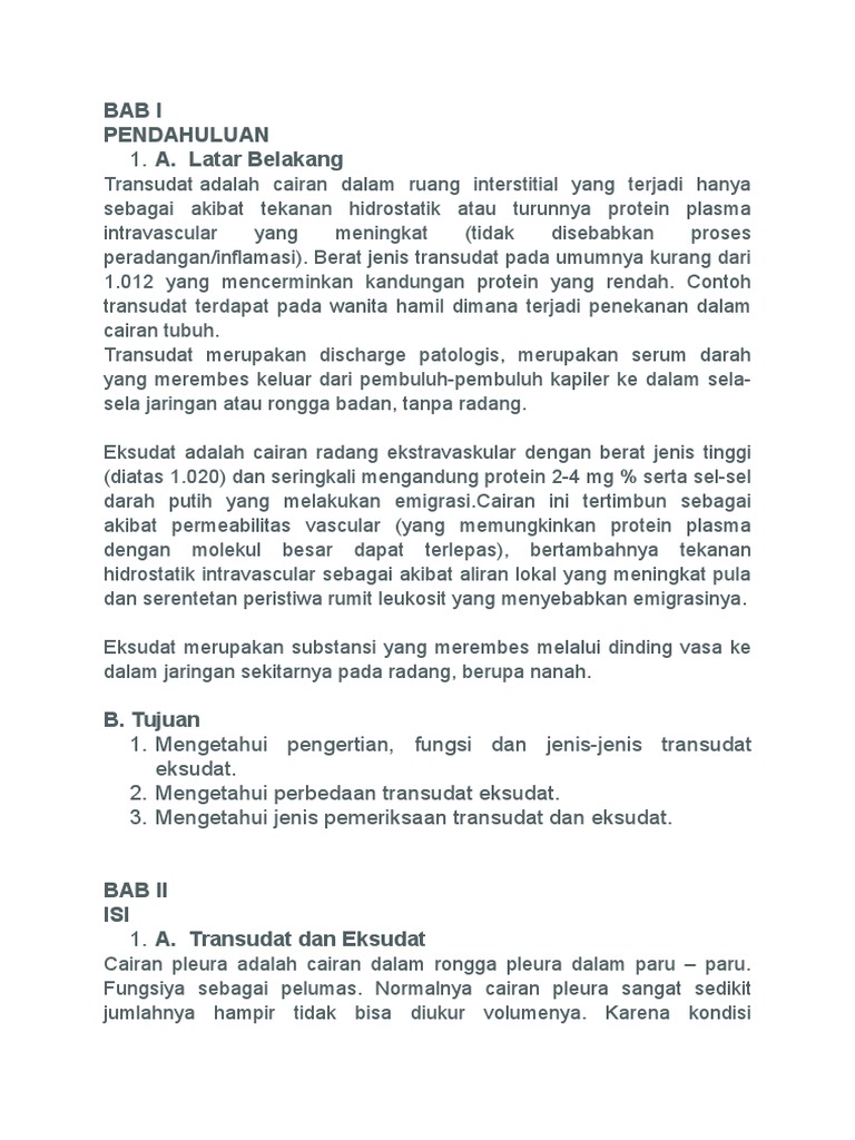 Transudat &amp; Eksudat