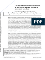 The Effects of High-Intensity Resistance Exercise On The Blood Lipid Profile and Liver Function in Hypercholesterolemic Hamsters