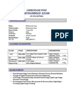 Muhammad Azam Engineering CV